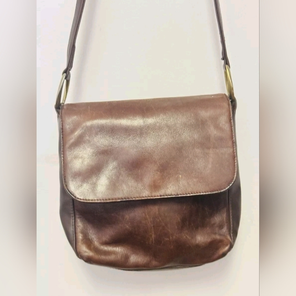COLETTA LEATHER SHOULDER/CROSS BODY HANDBAG  Brown